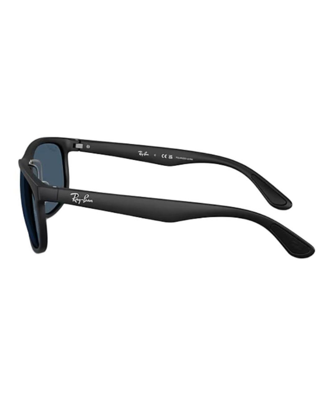 RAY BAN Черные пластиковые солнцезащитные очки, фото 3