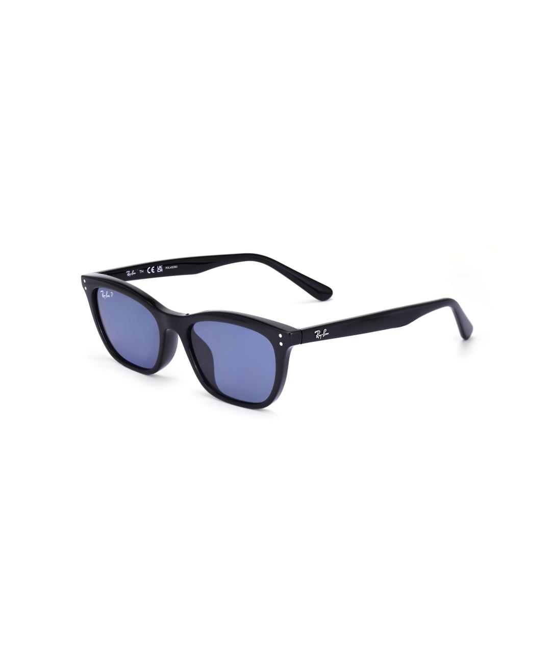 RAY BAN Черные пластиковые солнцезащитные очки, фото 6