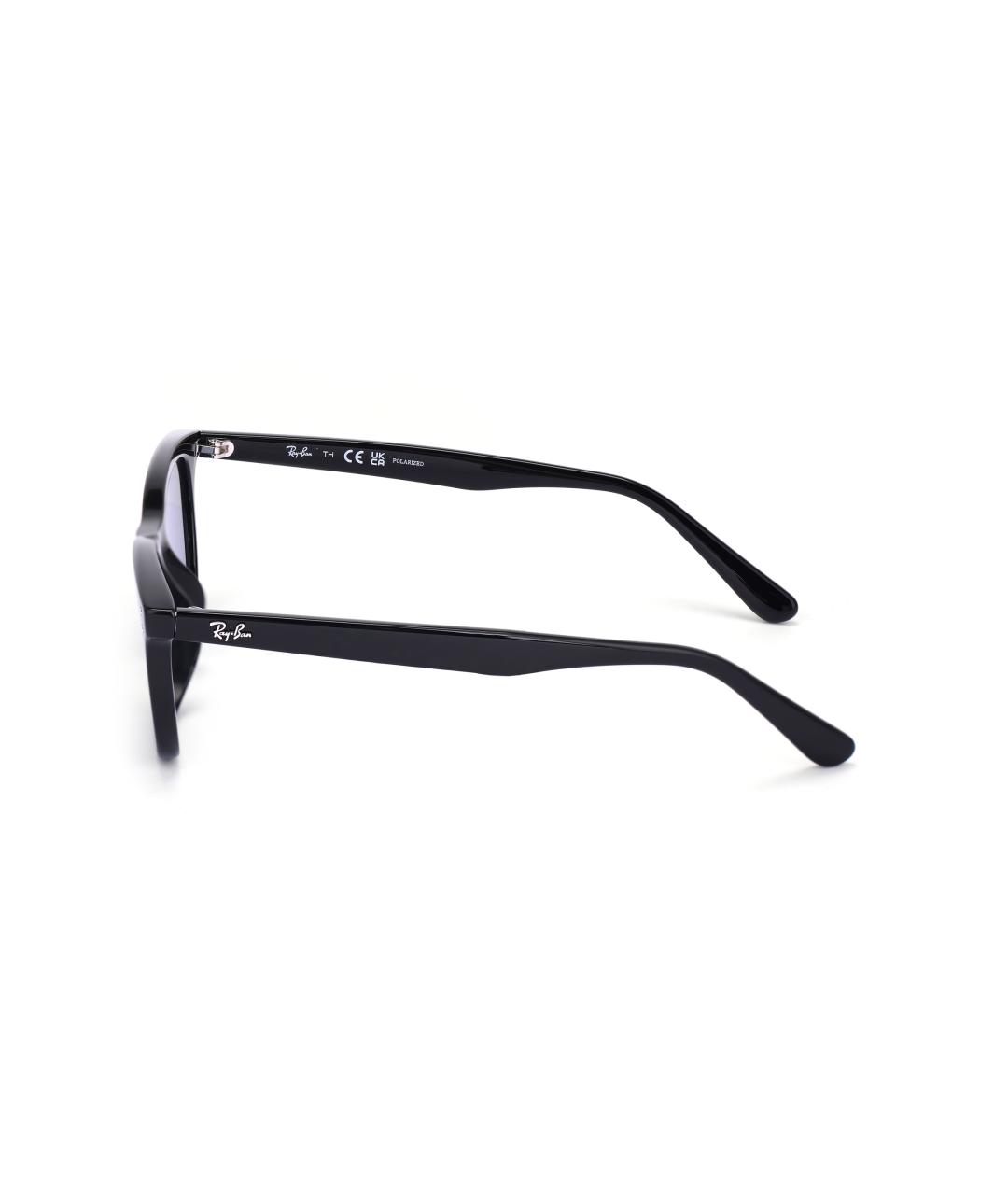 RAY BAN Черные пластиковые солнцезащитные очки, фото 5