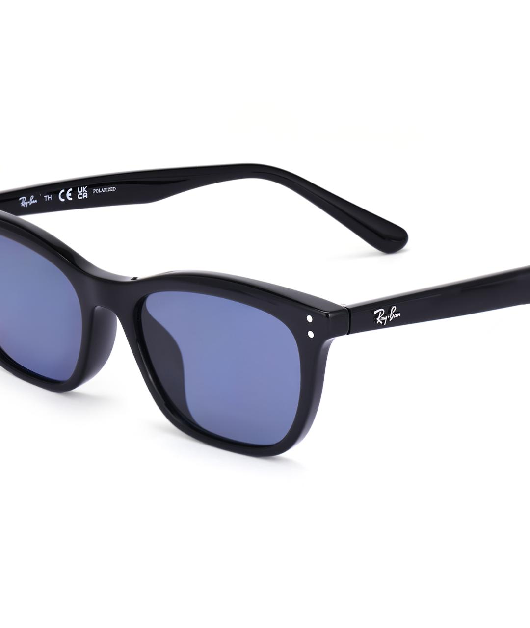 RAY BAN Черные пластиковые солнцезащитные очки, фото 4