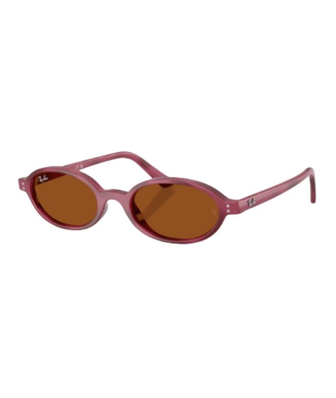 RAY BAN Коричневые пластиковые солнцезащитные очки, фото 1