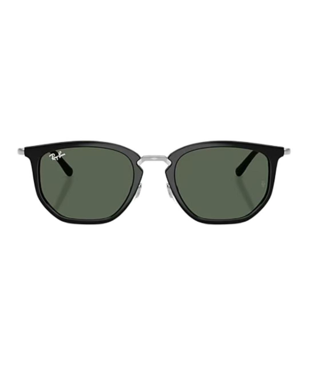 RAY BAN Черные металлические солнцезащитные очки, фото 2