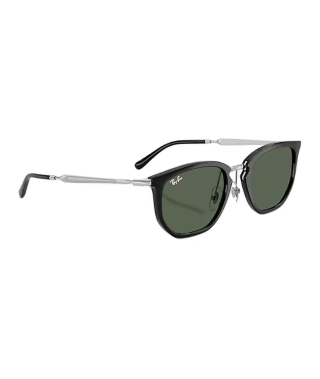 RAY BAN Черные металлические солнцезащитные очки, фото 4