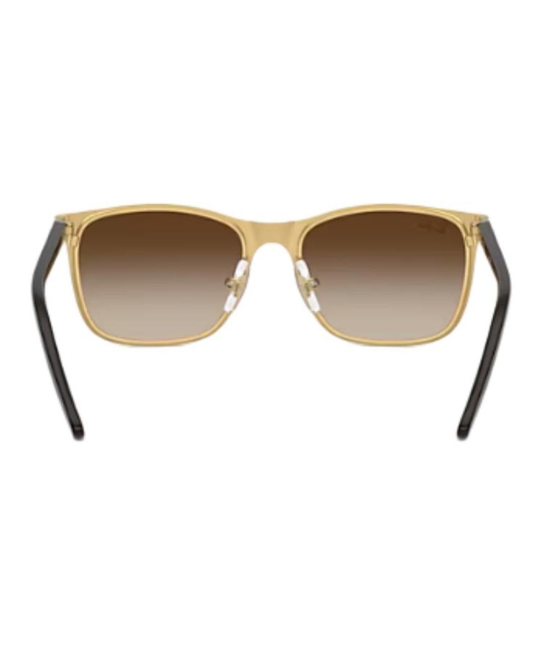 RAY BAN Коричневые металлические солнцезащитные очки, фото 5
