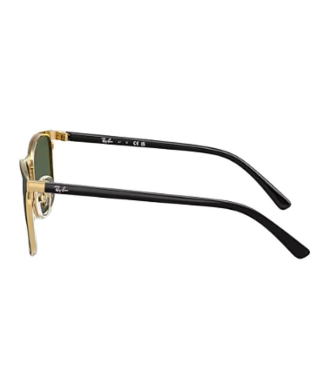 RAY BAN Черные металлические солнцезащитные очки, фото 3
