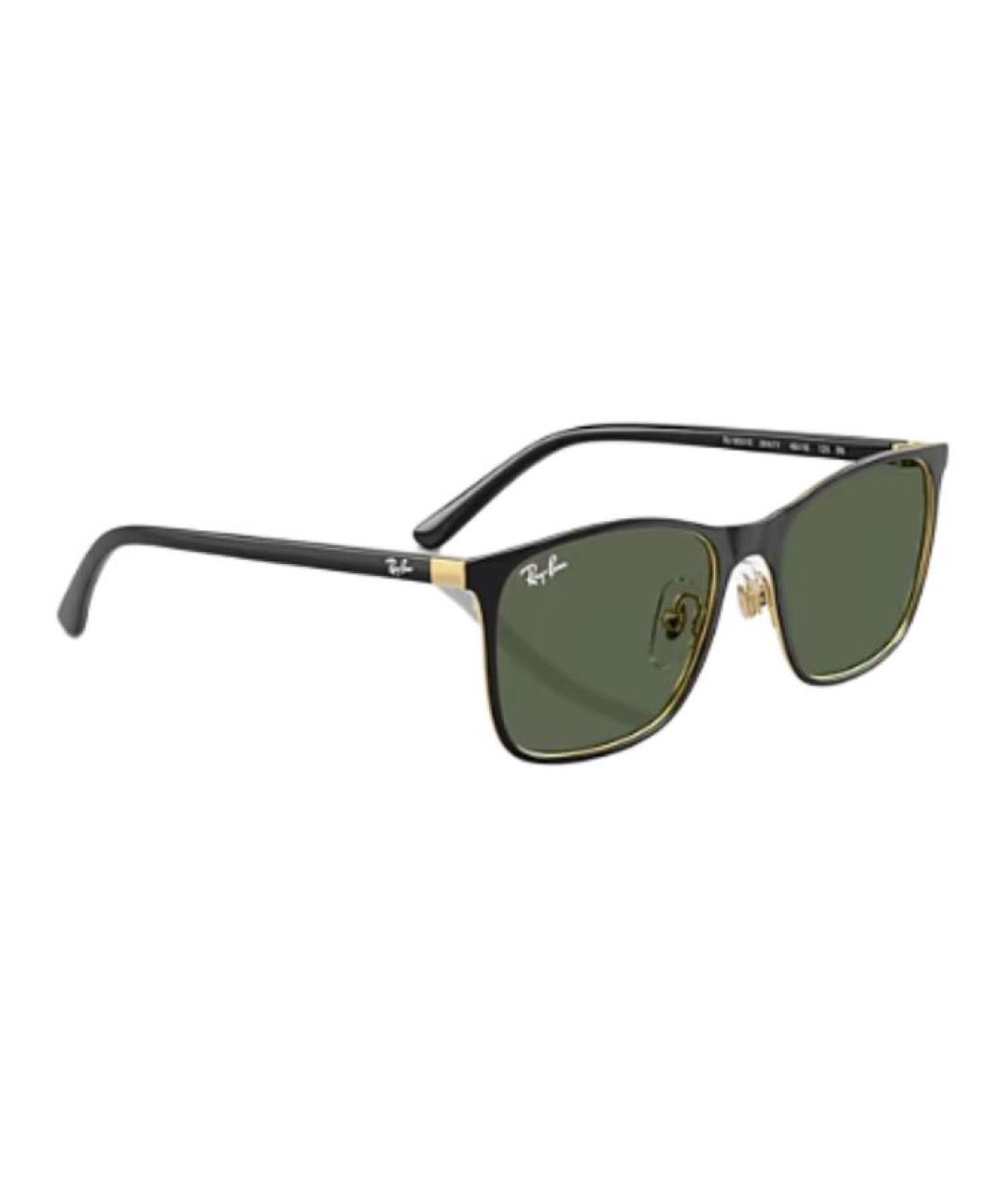 RAY BAN Черные металлические солнцезащитные очки, фото 4