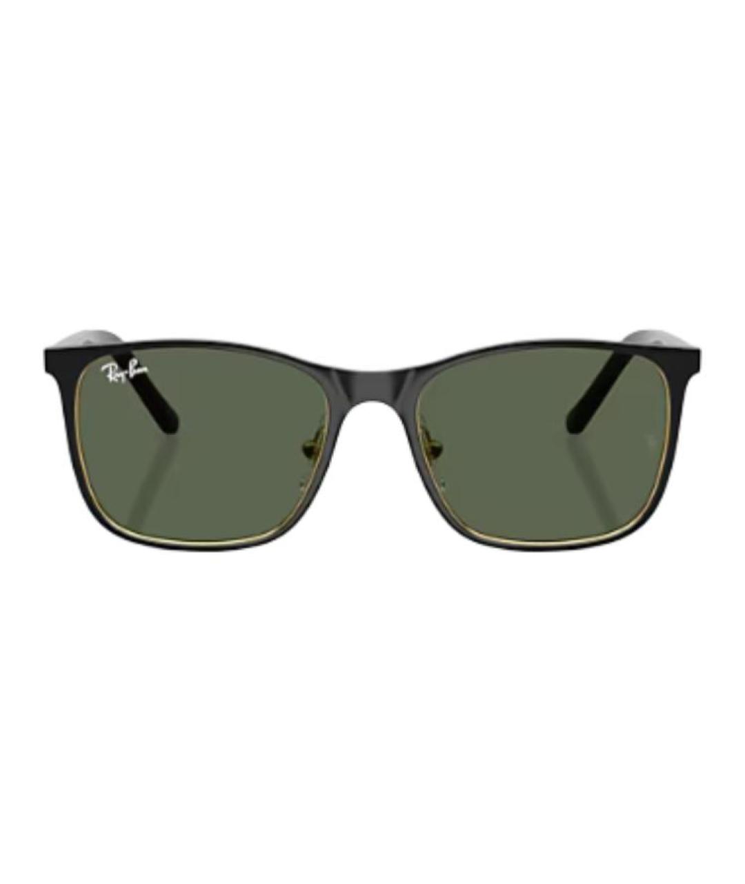RAY BAN Черные металлические солнцезащитные очки, фото 2