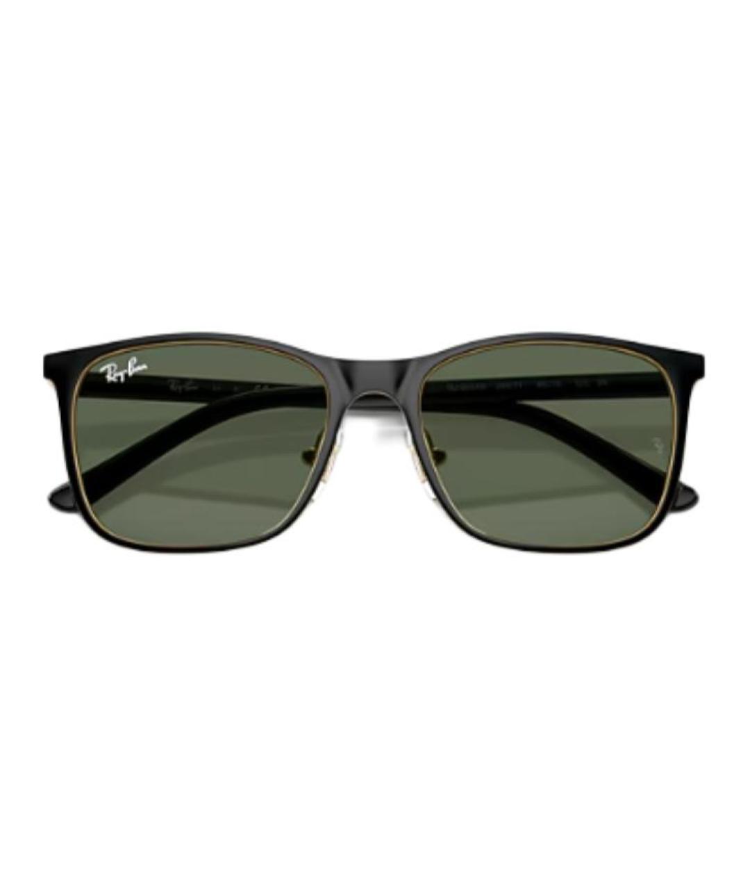 RAY BAN Черные металлические солнцезащитные очки, фото 5