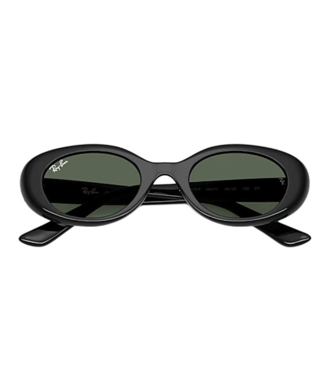 RAY BAN Черные пластиковые солнцезащитные очки, фото 5
