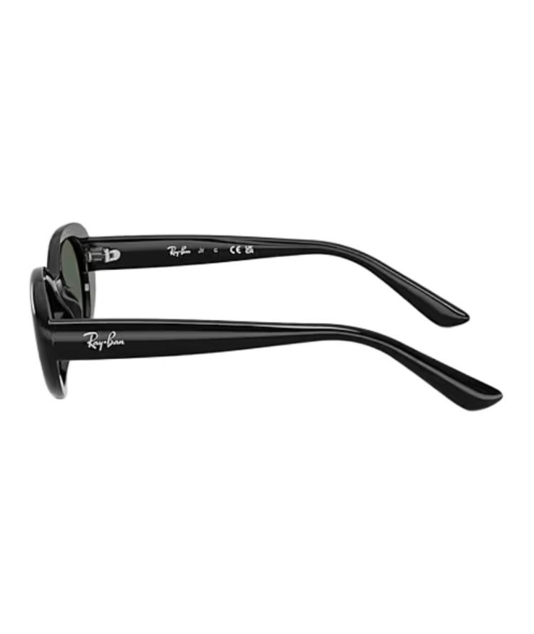 RAY BAN Черные пластиковые солнцезащитные очки, фото 3