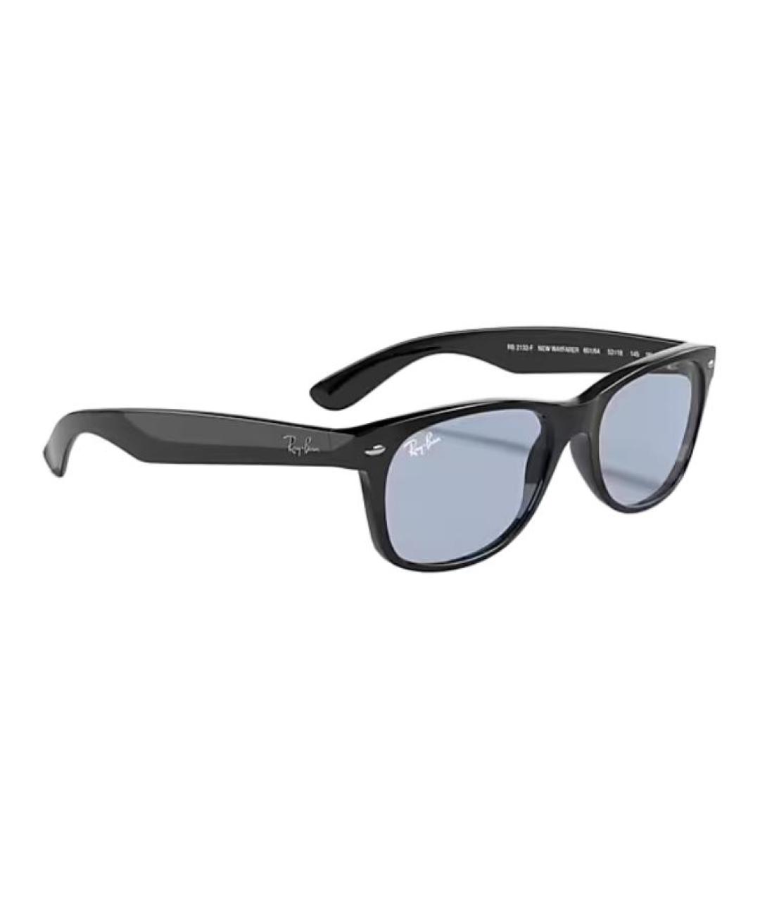 RAY BAN Черные пластиковые солнцезащитные очки, фото 4