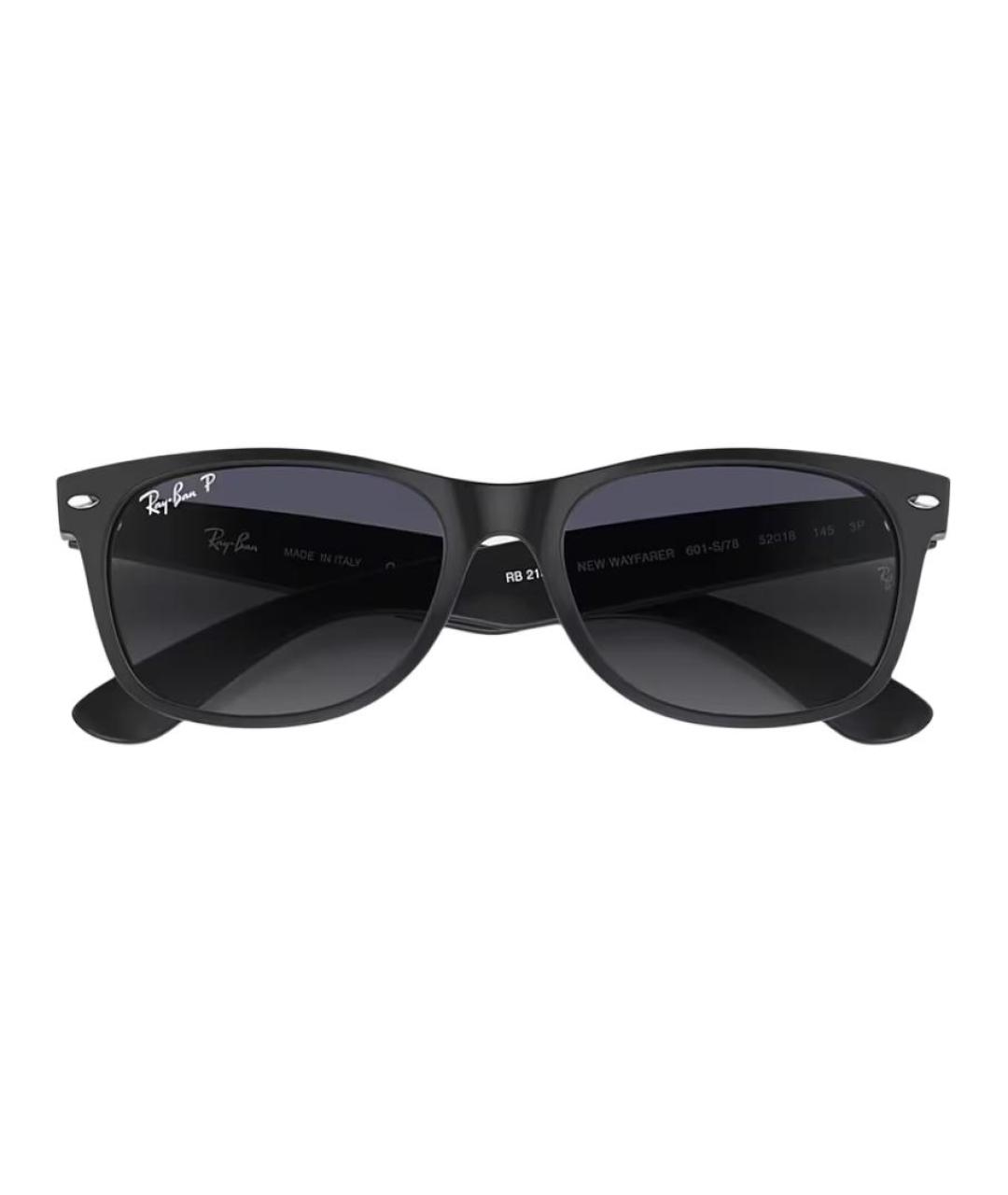 RAY BAN Черные пластиковые солнцезащитные очки, фото 3