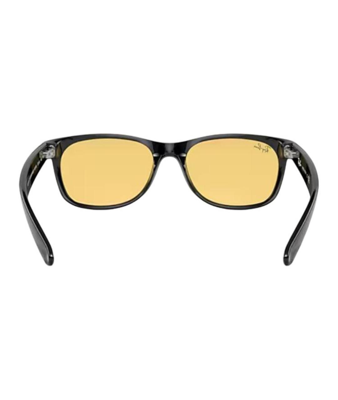 RAY BAN Черные пластиковые солнцезащитные очки, фото 5