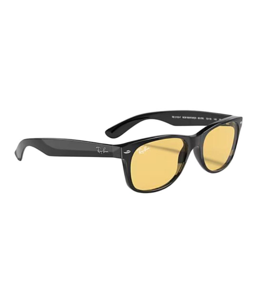 RAY BAN Черные пластиковые солнцезащитные очки, фото 3