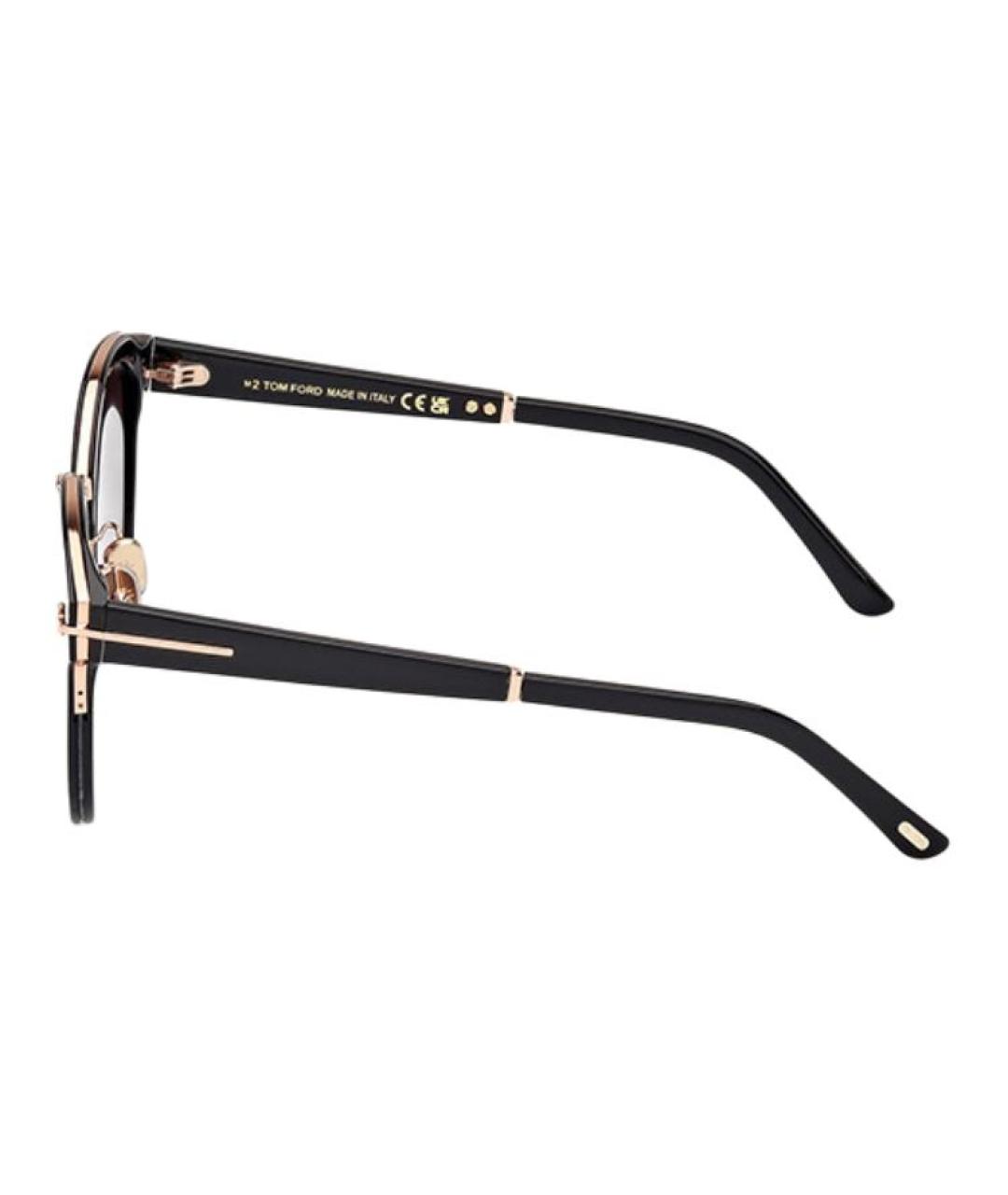 TOM FORD Черные пластиковые солнцезащитные очки, фото 4