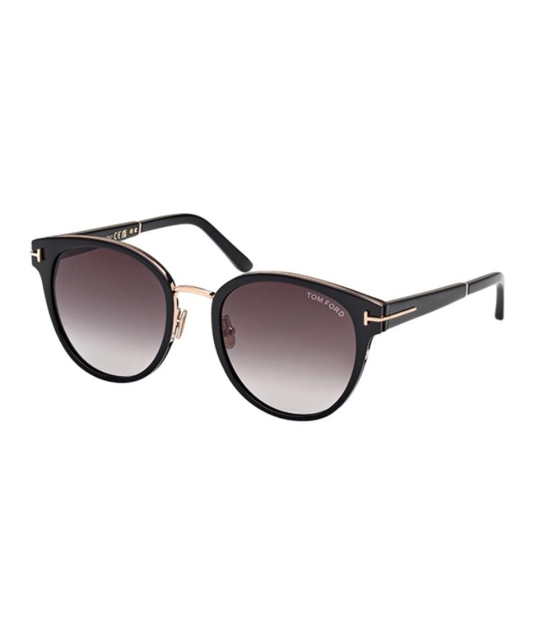 TOM FORD Черные пластиковые солнцезащитные очки, фото 1