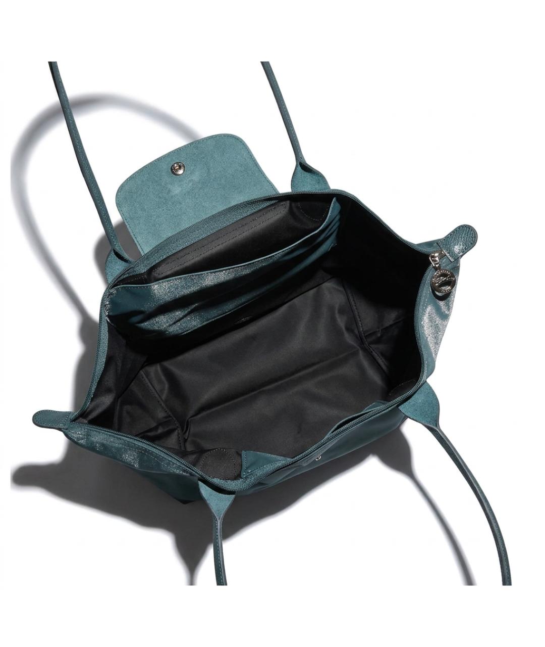 LONGCHAMP Зеленая тканевая сумка через плечо, фото 5