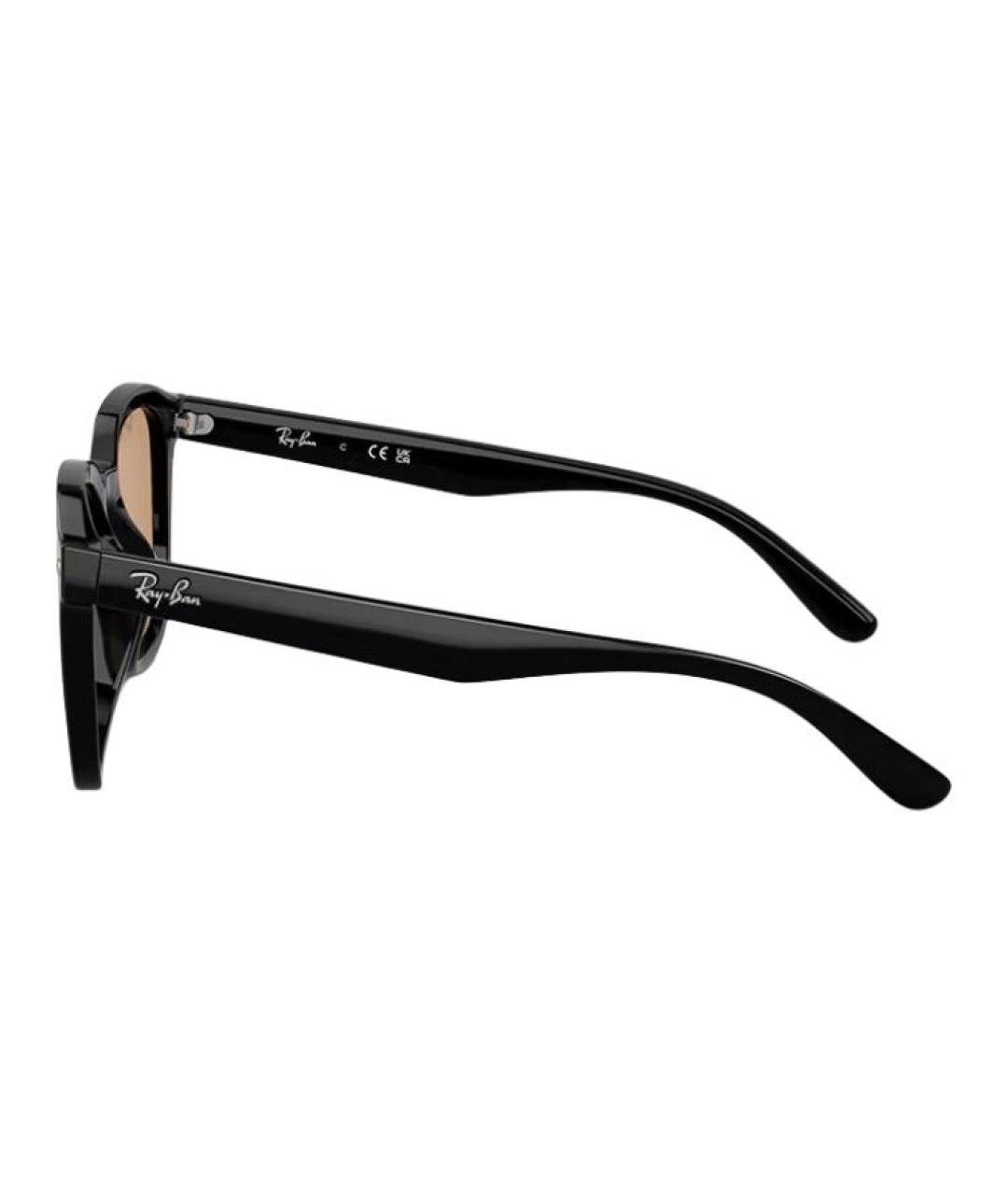 RAY BAN Черные пластиковые солнцезащитные очки, фото 4