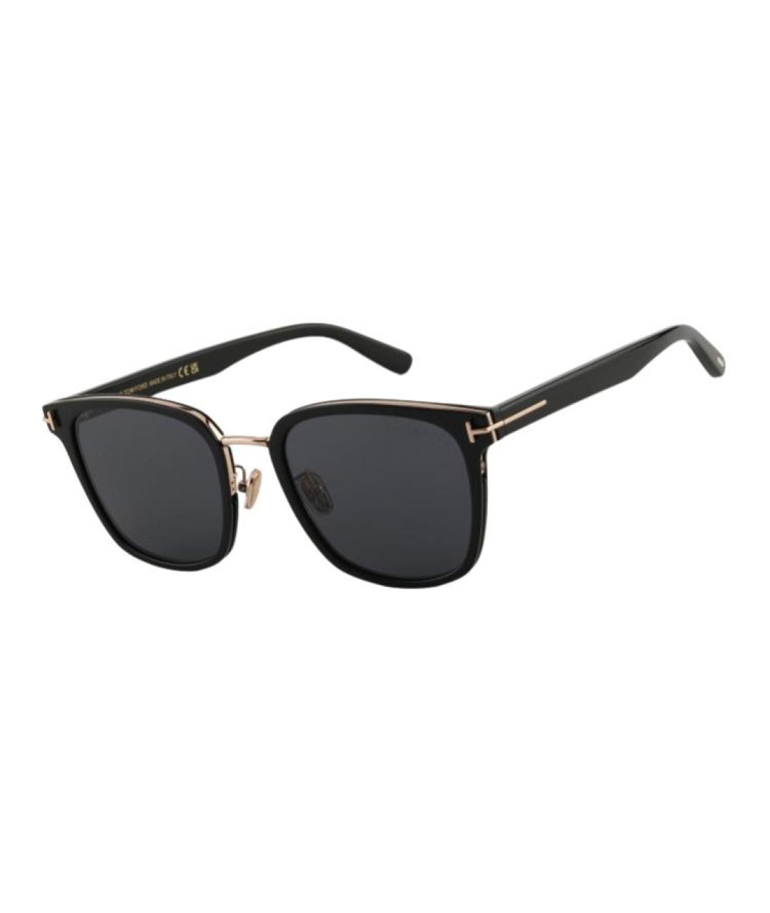 TOM FORD Черные пластиковые солнцезащитные очки, фото 1