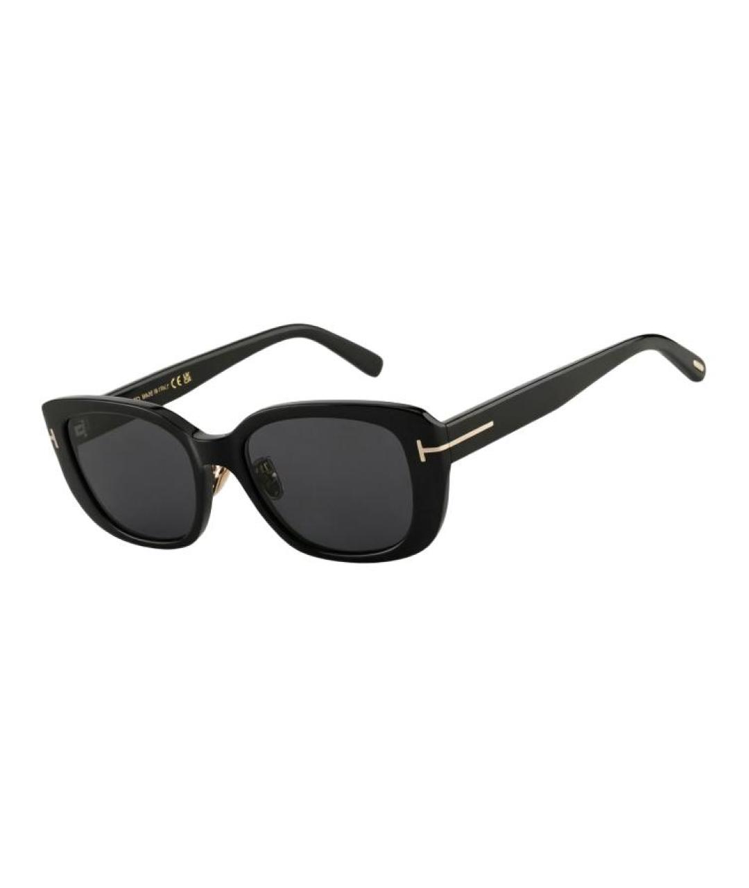 TOM FORD Черные пластиковые солнцезащитные очки, фото 1