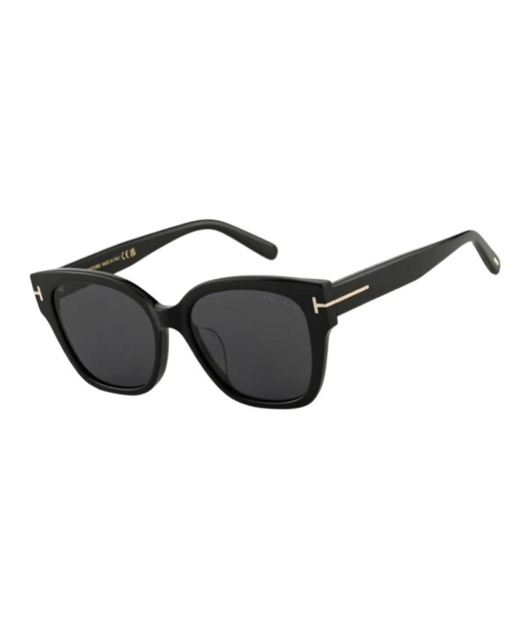 TOM FORD Черные пластиковые солнцезащитные очки, фото 1