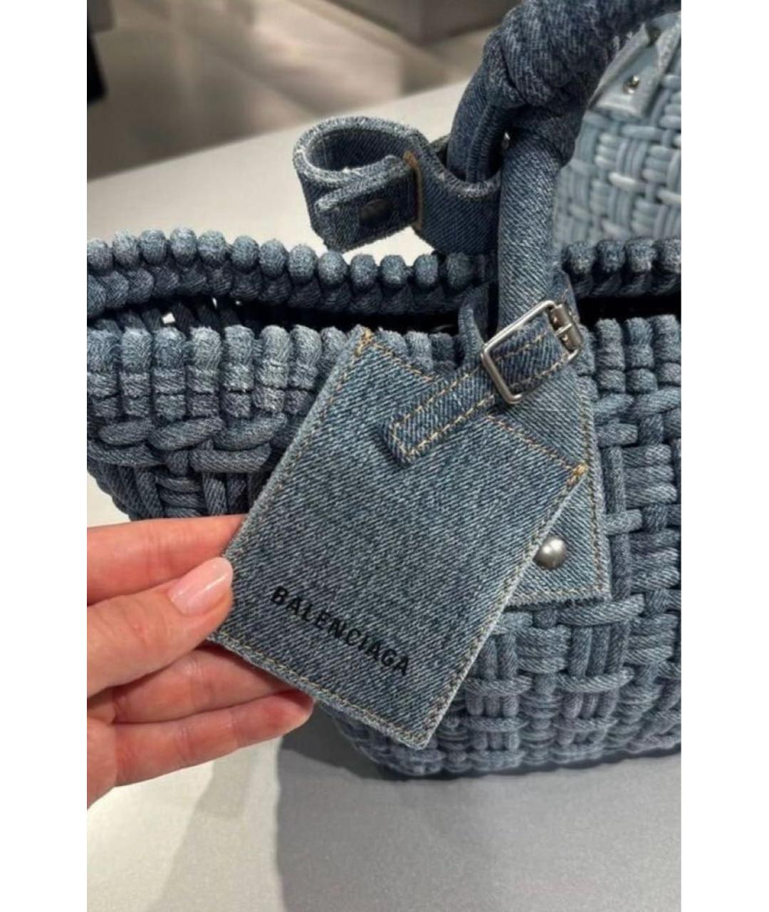 BALENCIAGA Голубая сумка с короткими ручками, фото 7