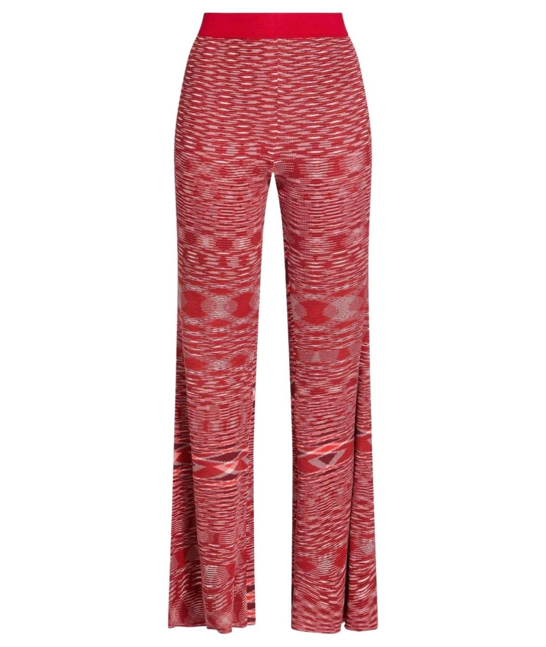 MISSONI Красные шелковые брюки узкие, фото 1