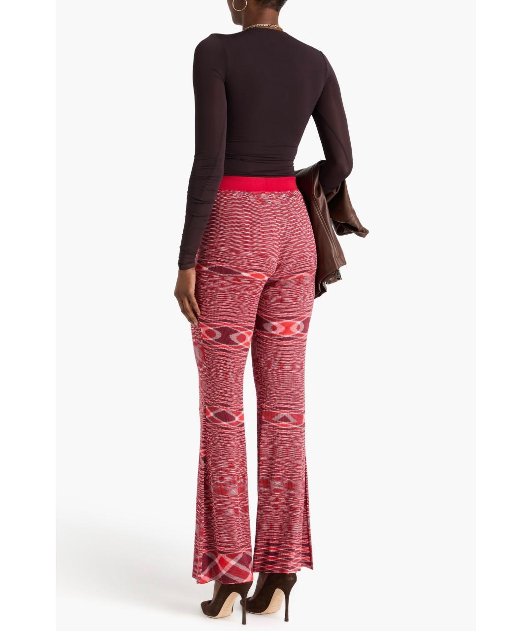 MISSONI Красные шелковые брюки узкие, фото 3