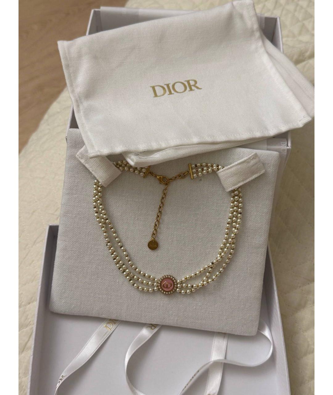 CHRISTIAN DIOR Золотое металлическое колье, фото 3