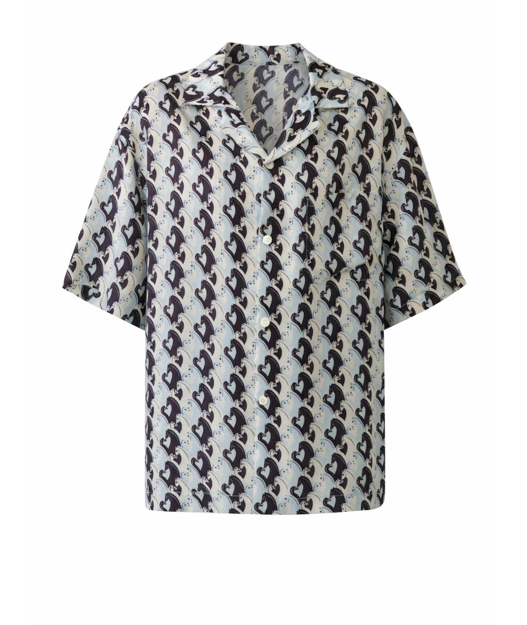 LANVIN Голубая вискозная рубашка, фото 1