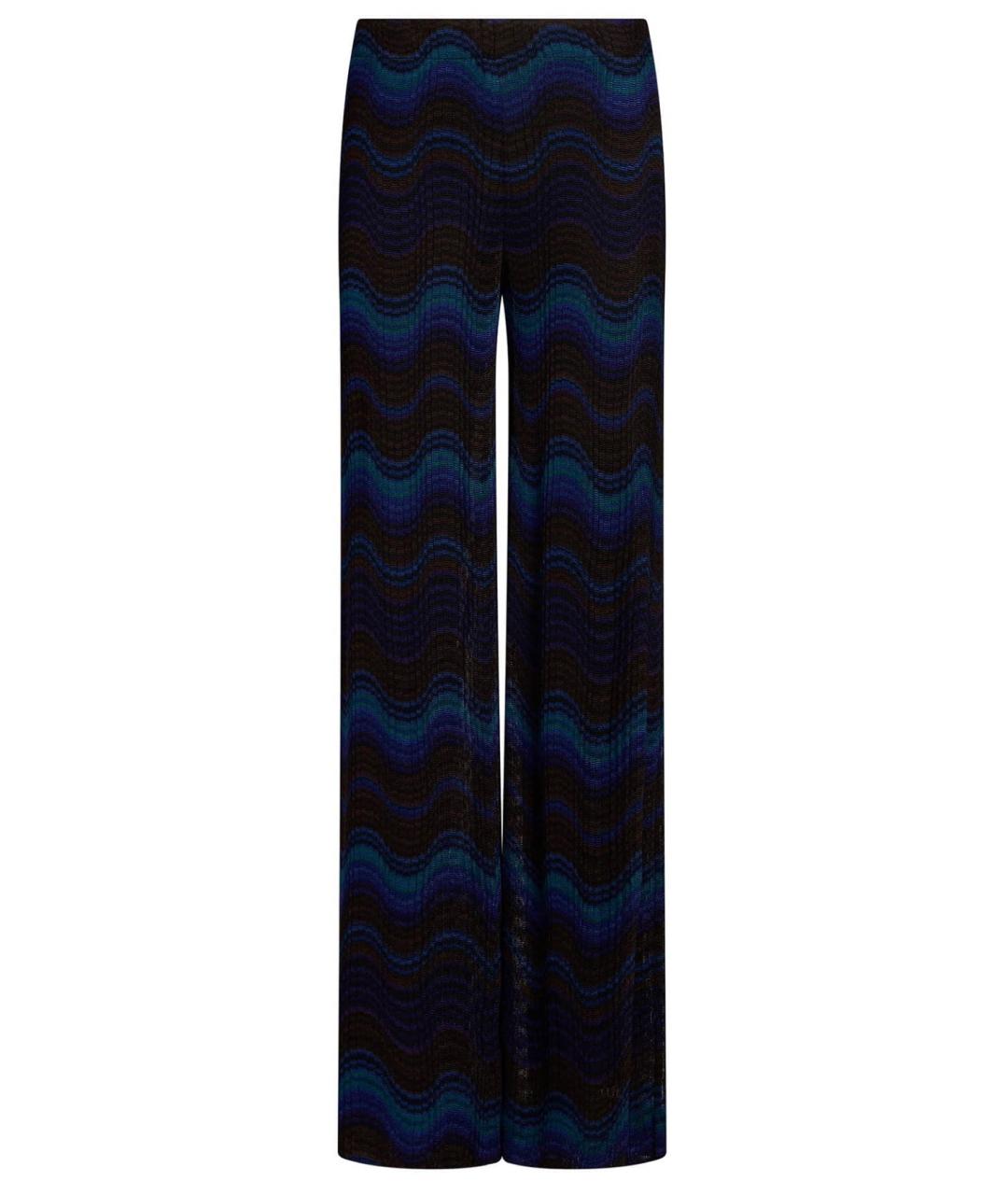 MISSONI Темно-синие вискозные прямые брюки, фото 4