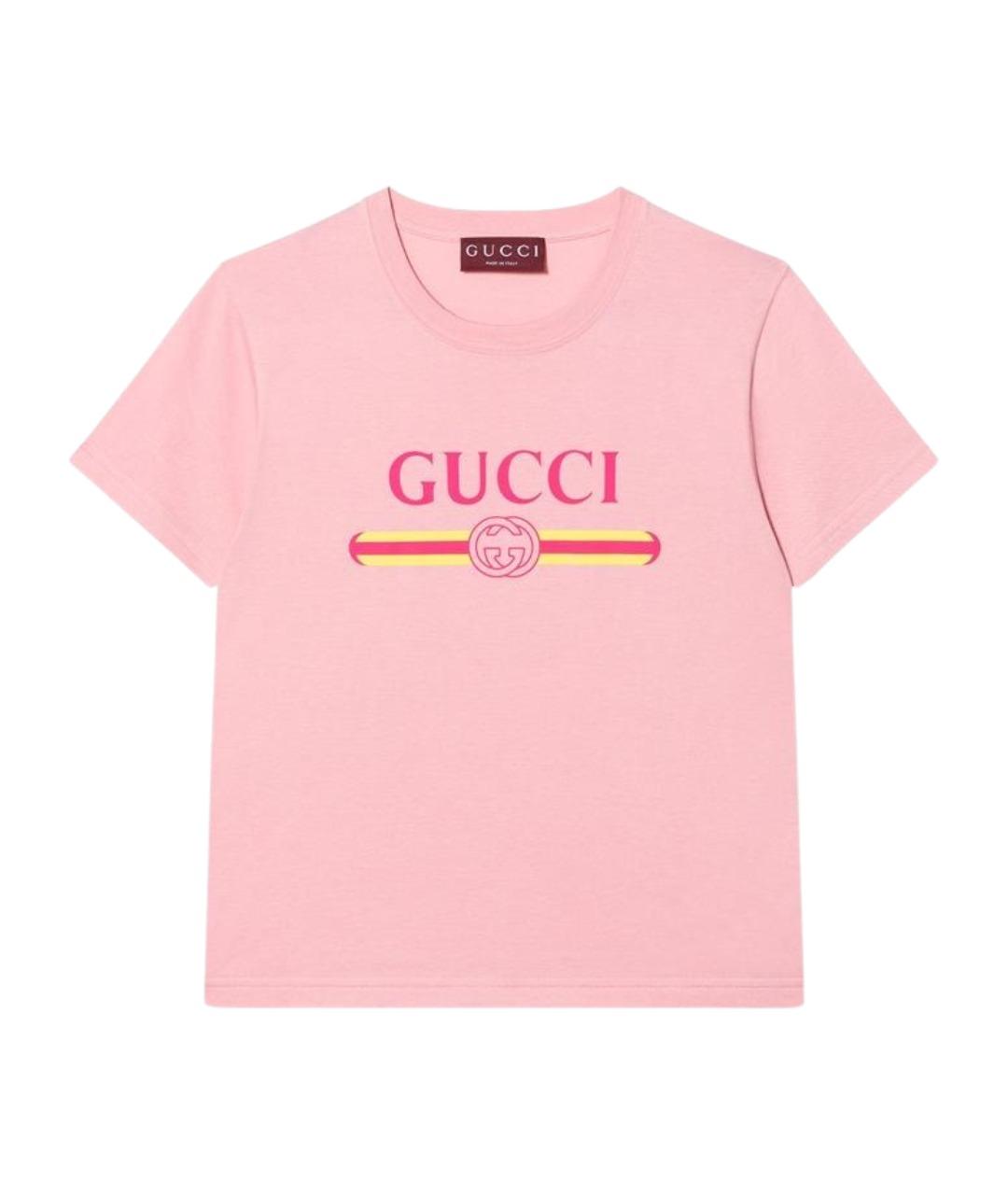 GUCCI Розовая футболка, фото 1