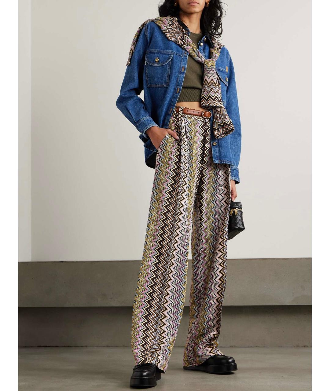 MISSONI Мульти вискозные брюки широкие, фото 2