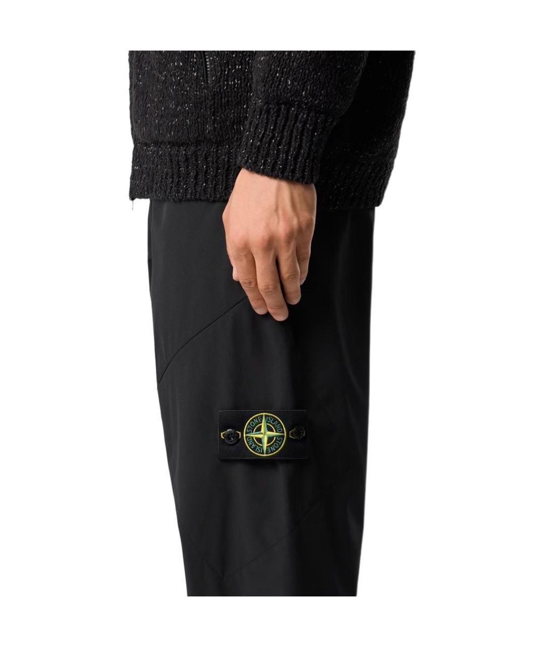 STONE ISLAND Черные повседневные брюки, фото 3
