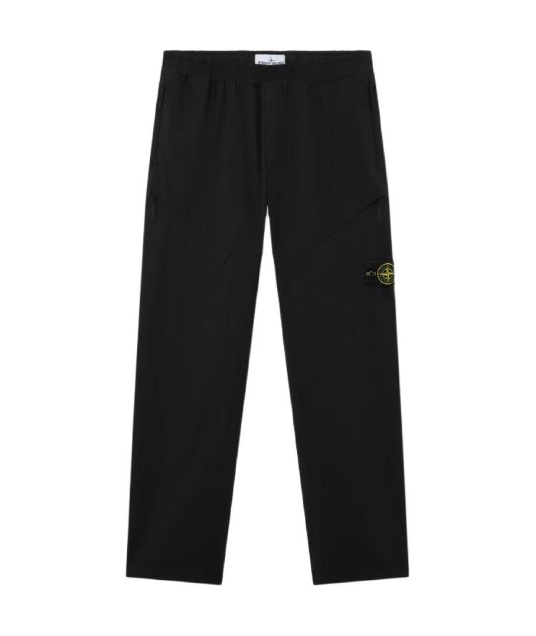 STONE ISLAND Черные повседневные брюки, фото 1