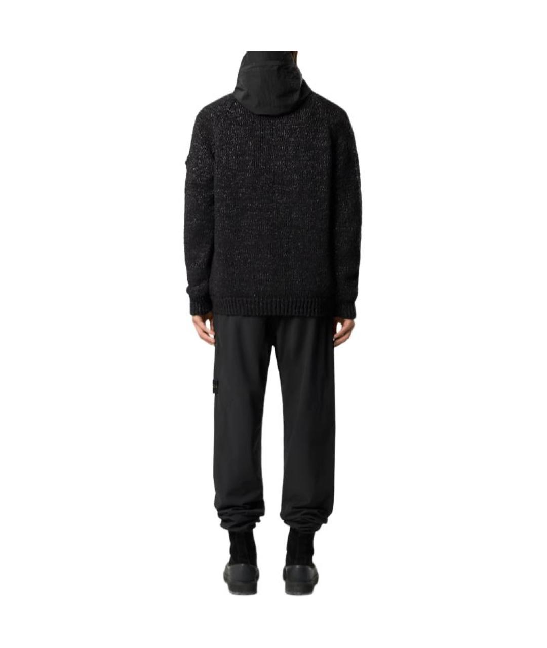 STONE ISLAND Черные повседневные брюки, фото 4