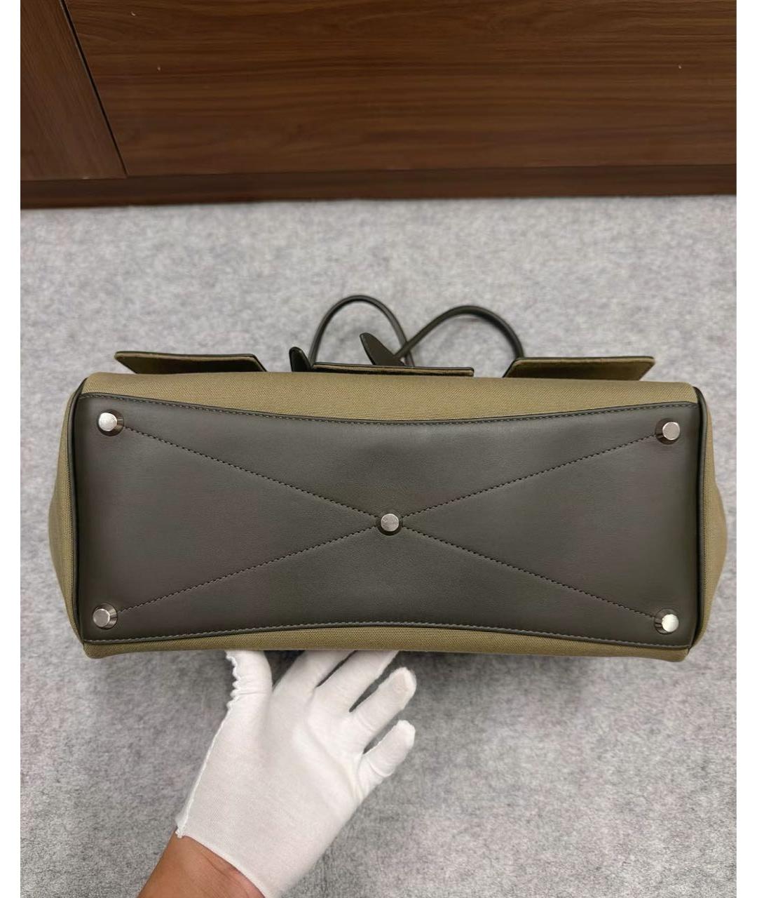 BALENCIAGA Хаки канва сумка тоут, фото 6