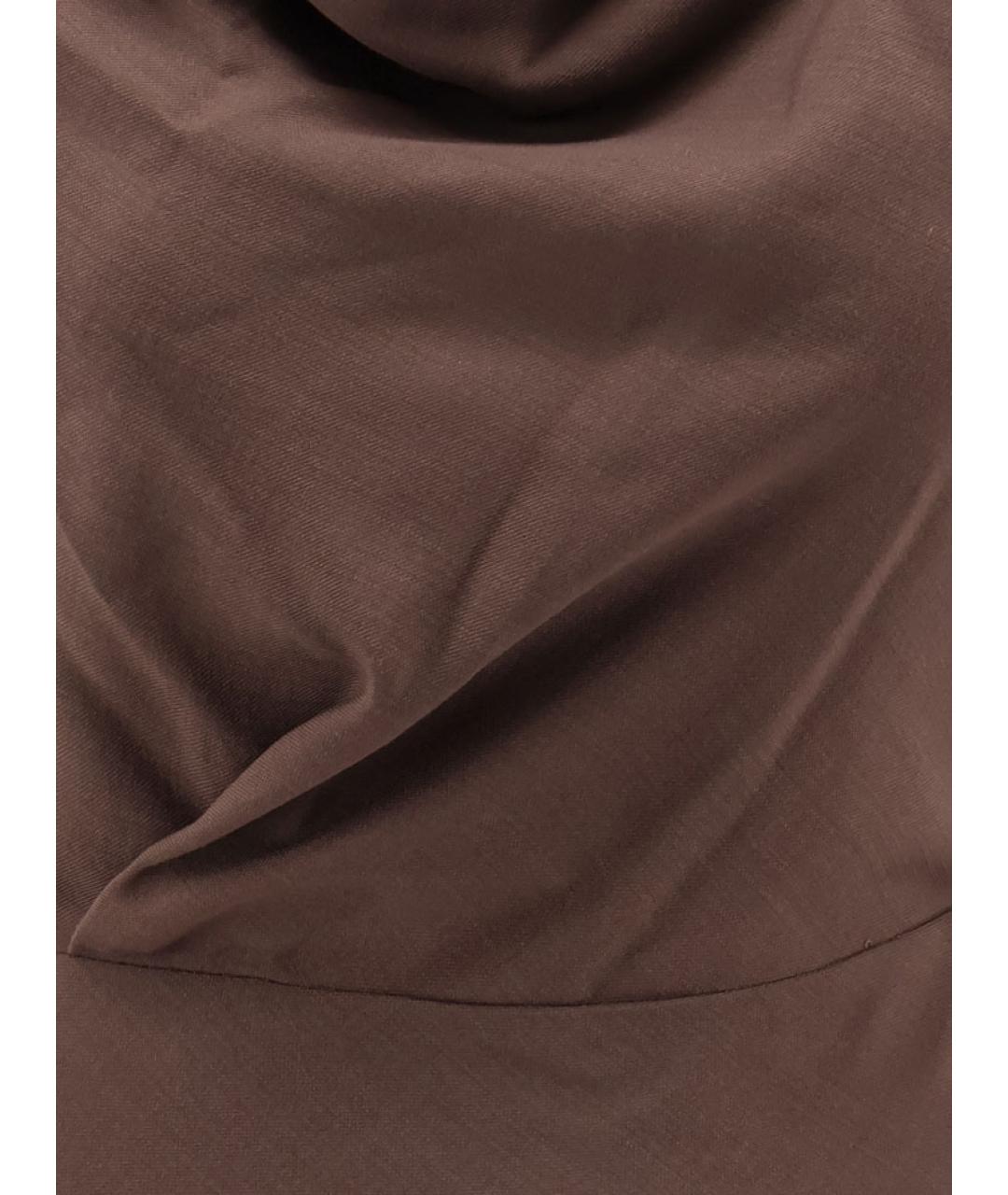 BRUNELLO CUCINELLI Коричневое вискозное вечернее платье, фото 3