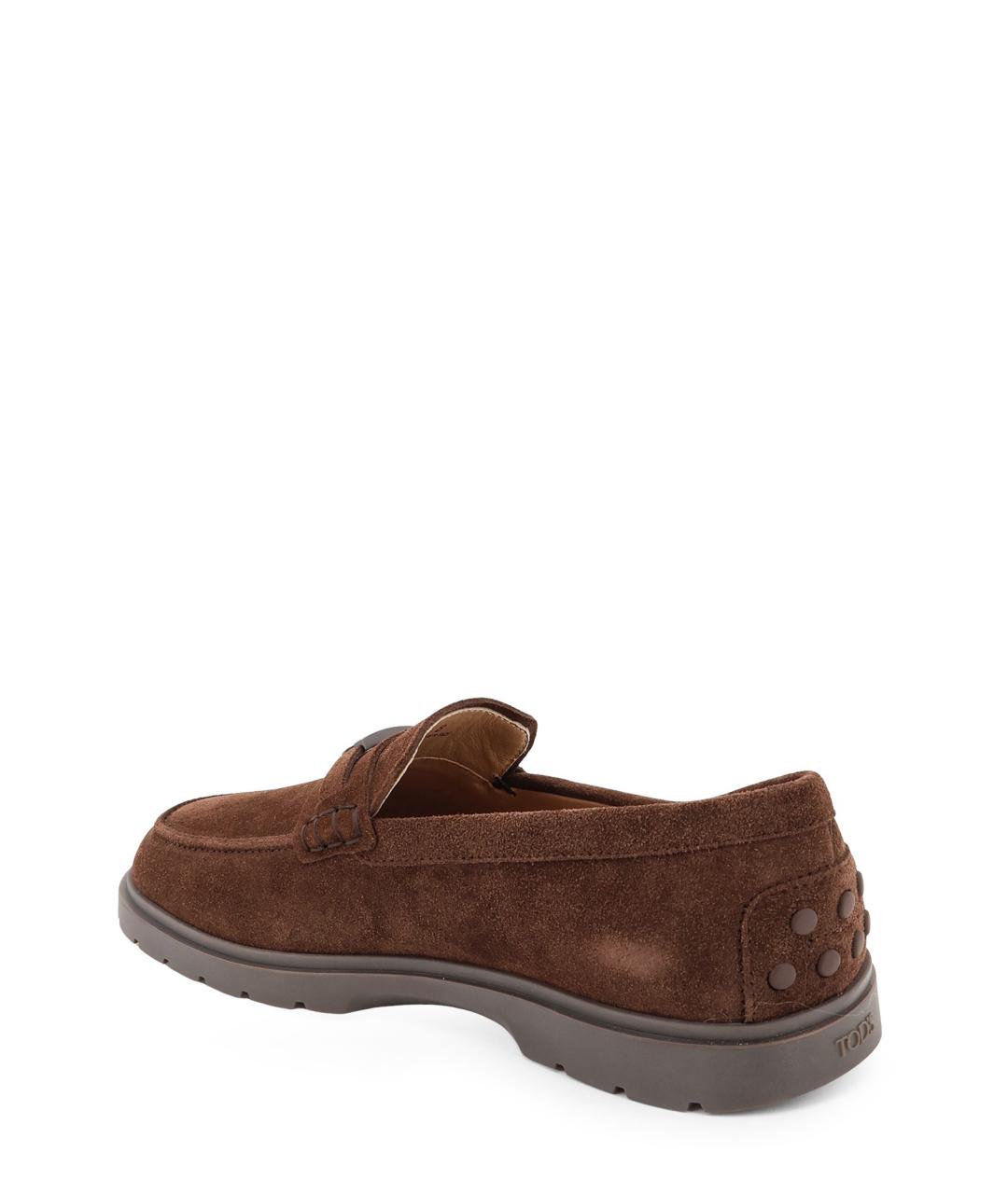TOD'S Коричневые замшевые лоферы, фото 3