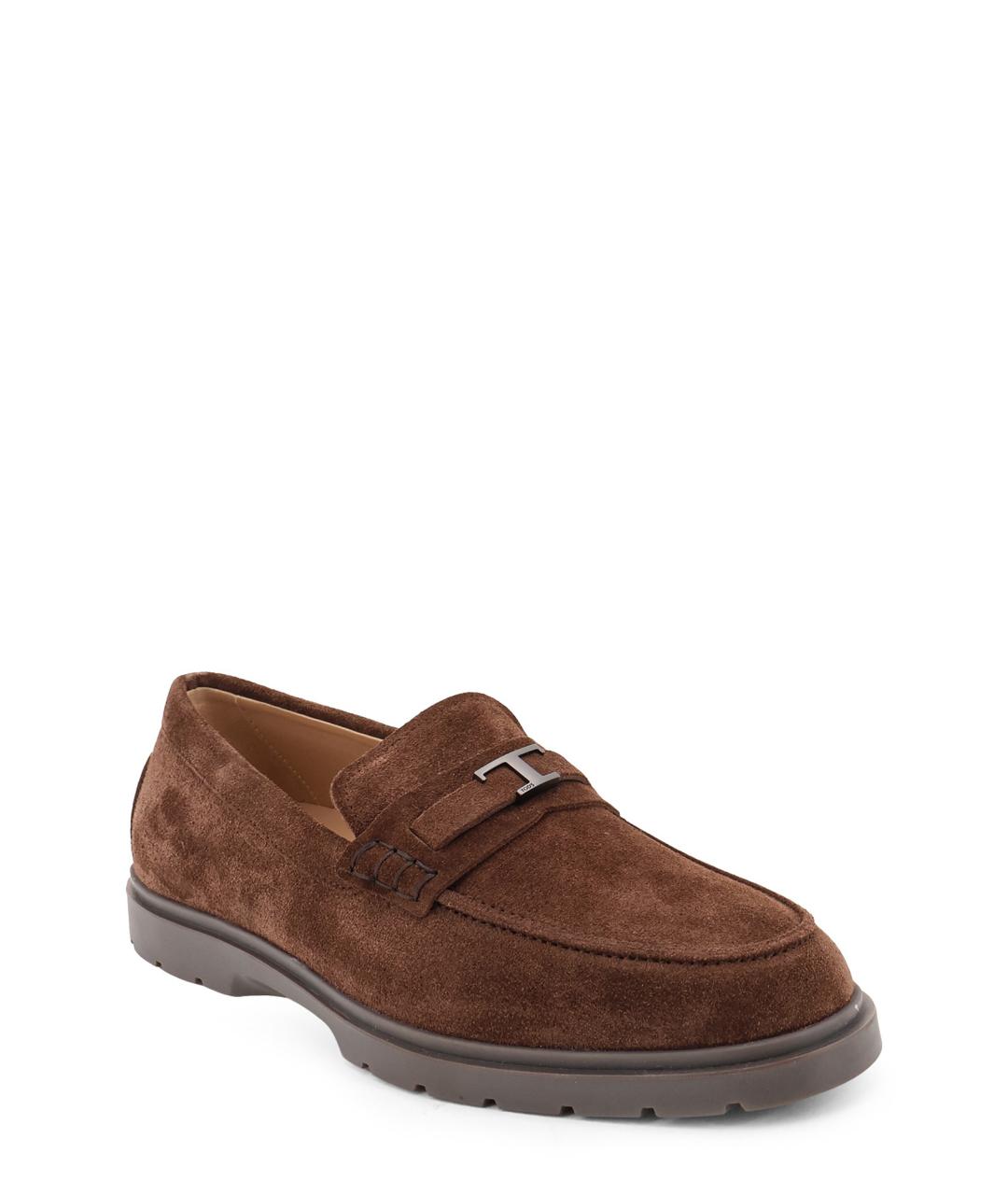 TOD'S Коричневые замшевые лоферы, фото 2