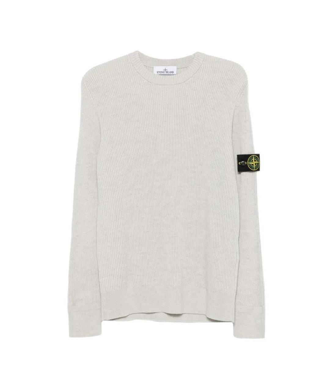 STONE ISLAND Бежевый шерстяной джемпер / свитер, фото 1