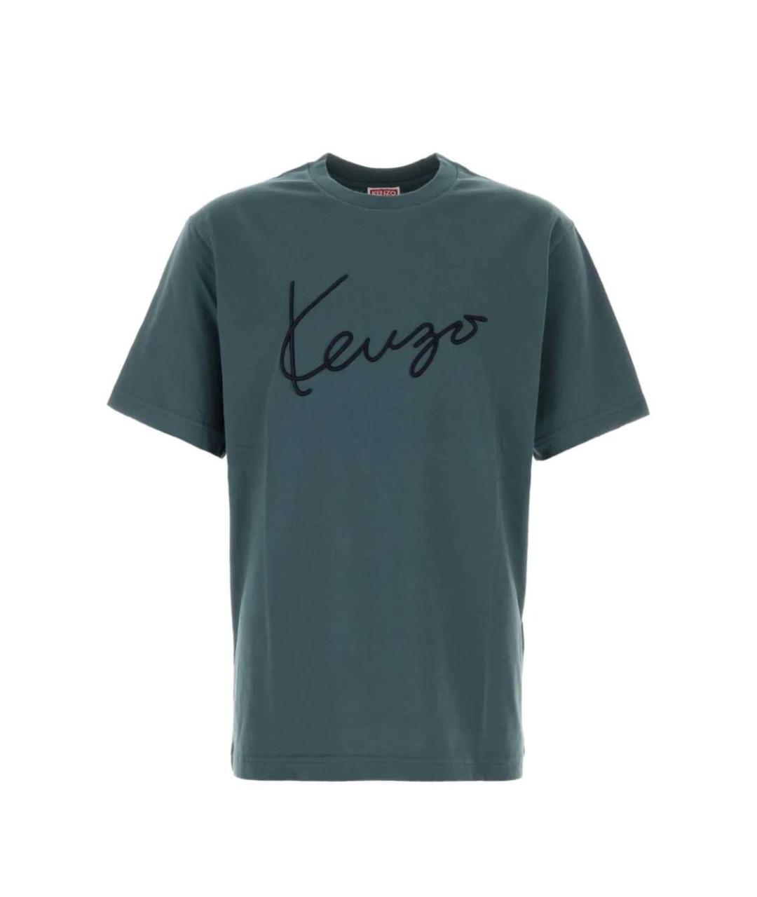 KENZO Серая хлопковая футболка, фото 1
