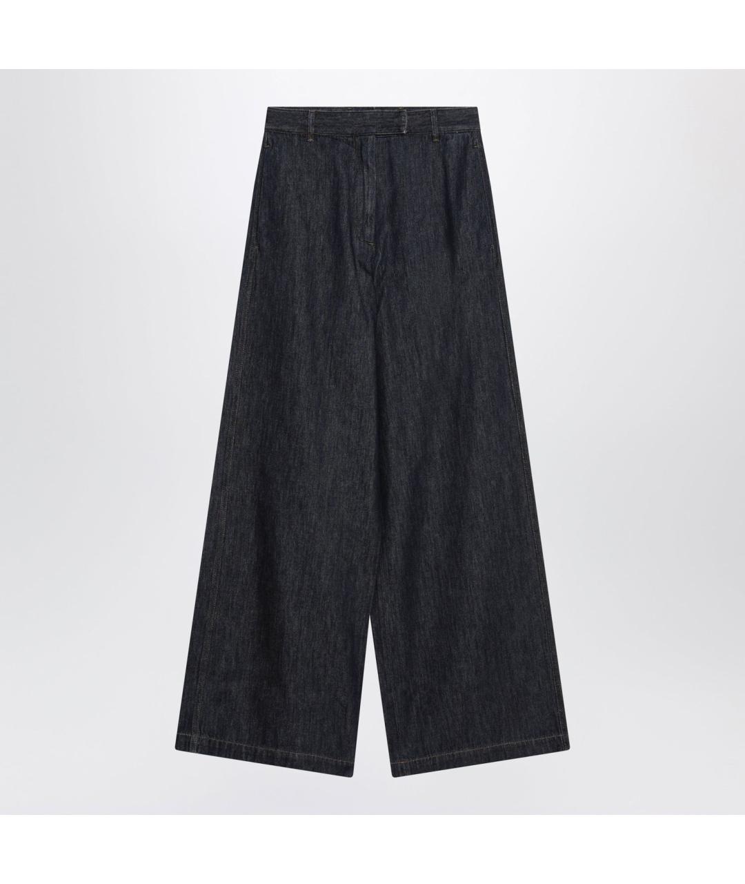 DRIES VAN NOTEN Синие хлопковые прямые джинсы, фото 3