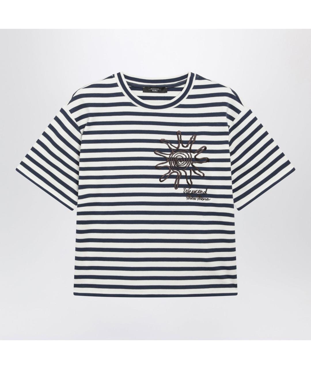 WEEKEND MAX MARA Белая хлопковая футболка, фото 3