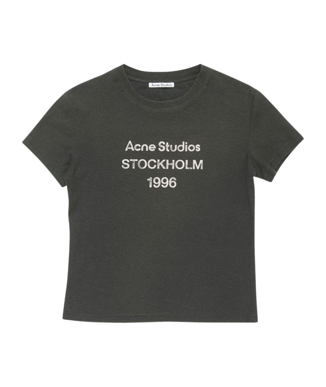ACNE STUDIOS Черная хлопковая футболка, фото 1