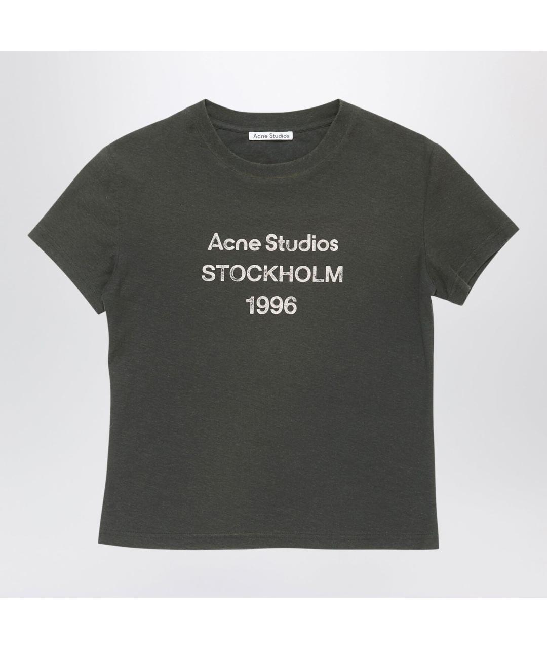 ACNE STUDIOS Черная хлопковая футболка, фото 3