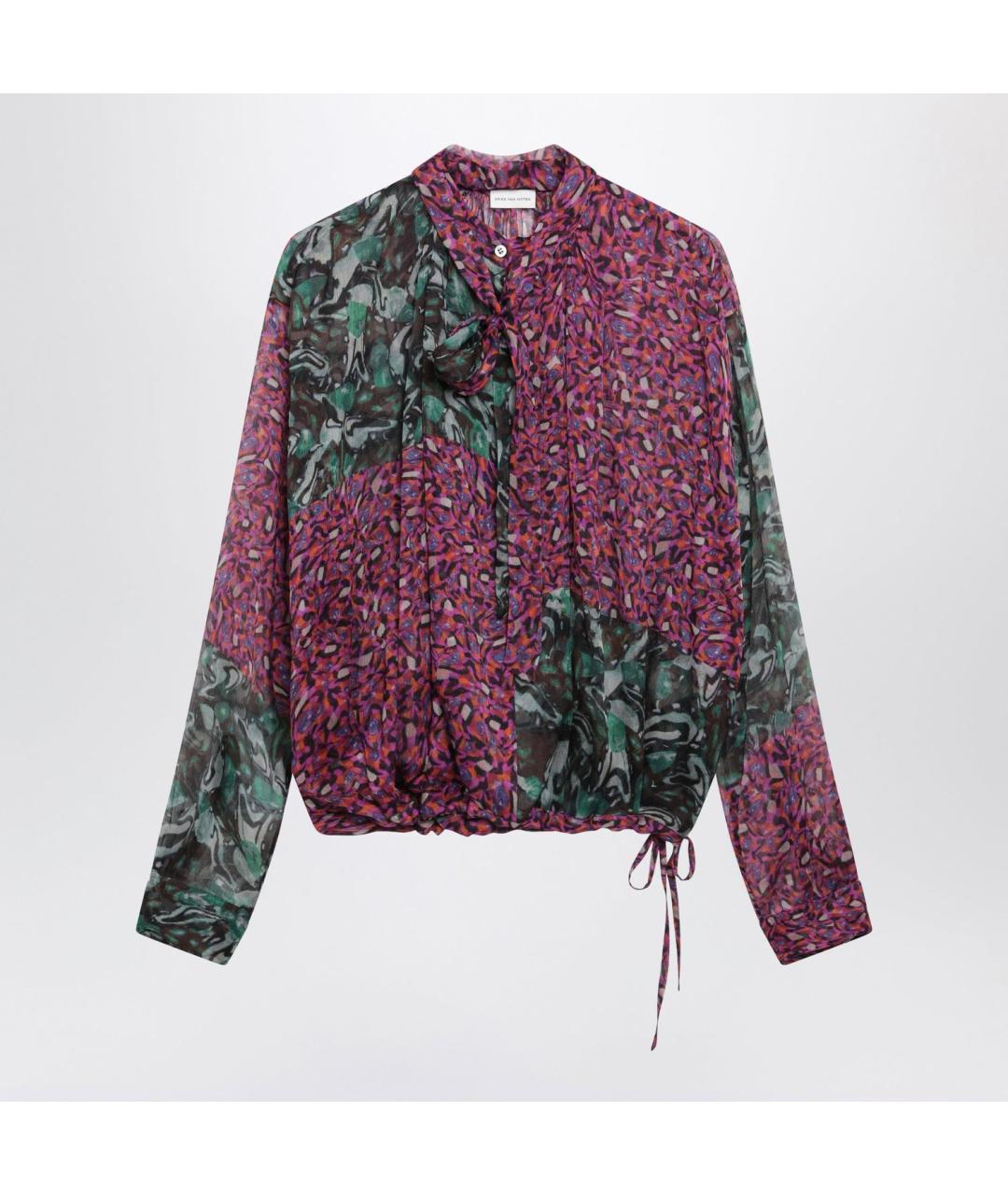 DRIES VAN NOTEN Мульти шелковая рубашка, фото 3