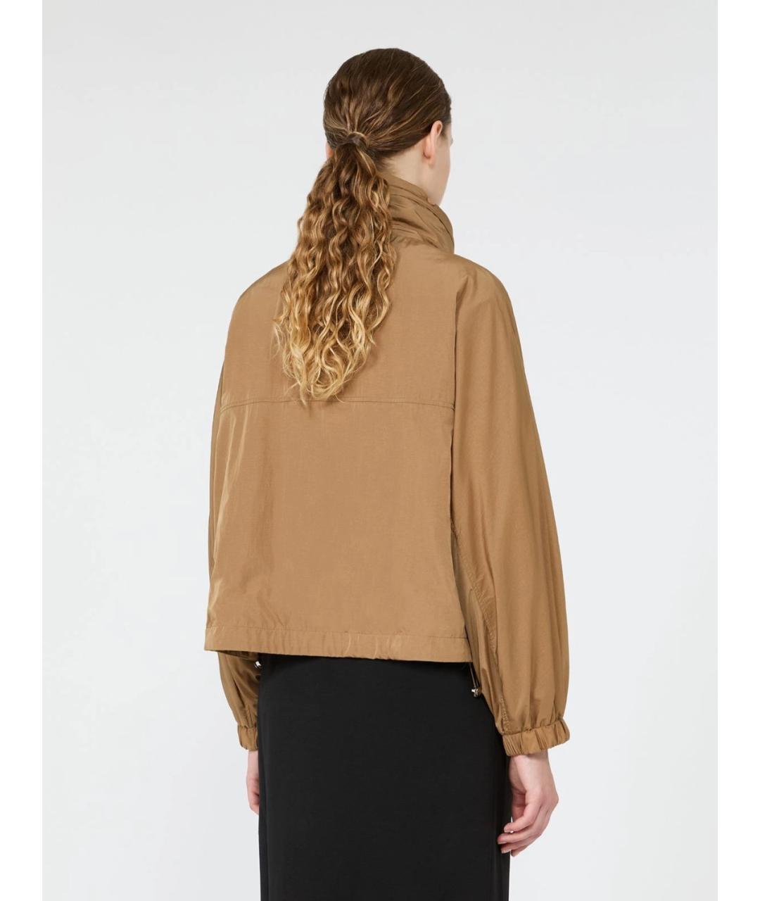 WEEKEND MAX MARA Коричневая полиамидовая куртка, фото 2