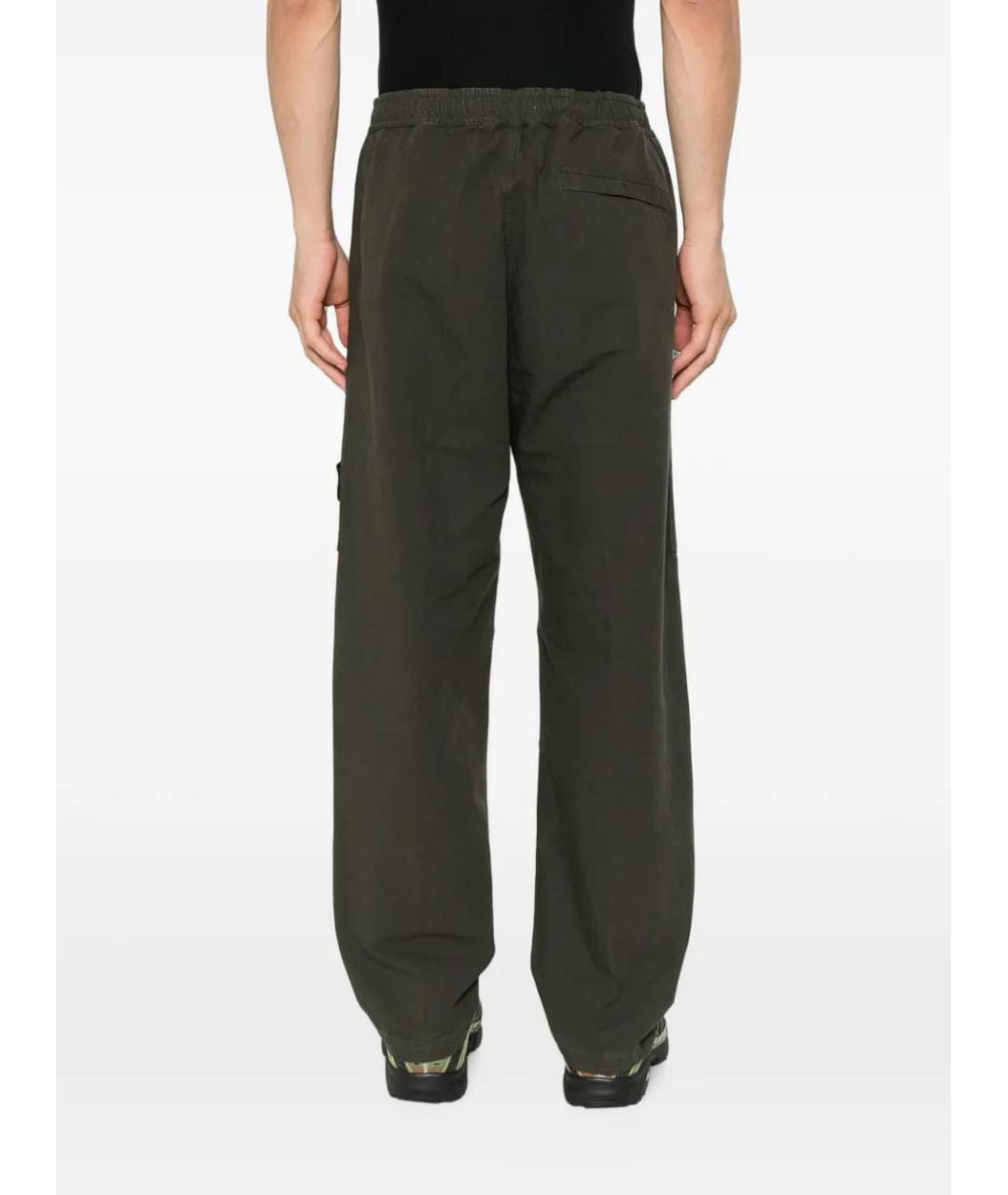 STONE ISLAND Серые хлопковые повседневные брюки, фото 3