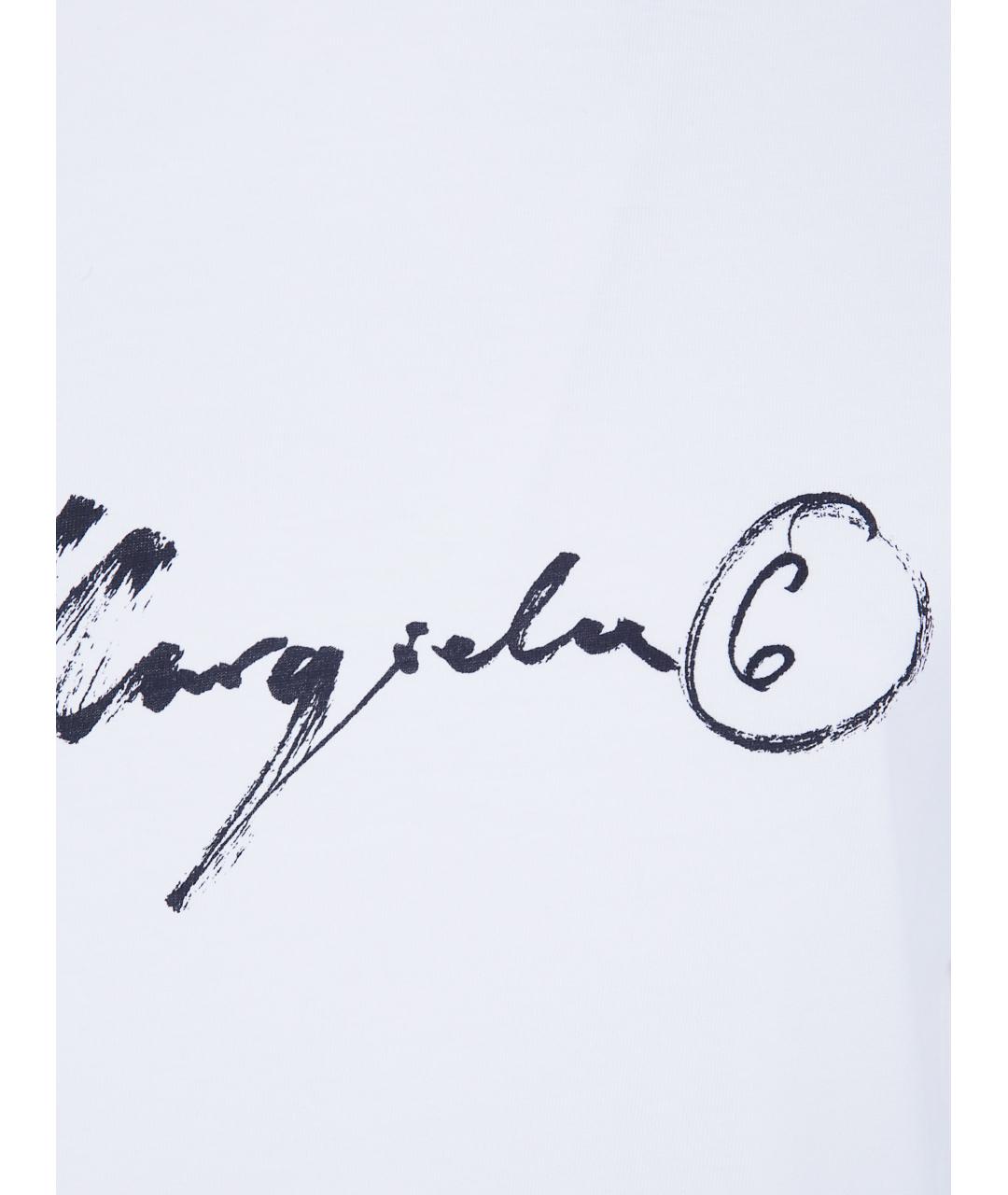 MM6 MAISON MARGIELA Белая хлопковая футболка, фото 3